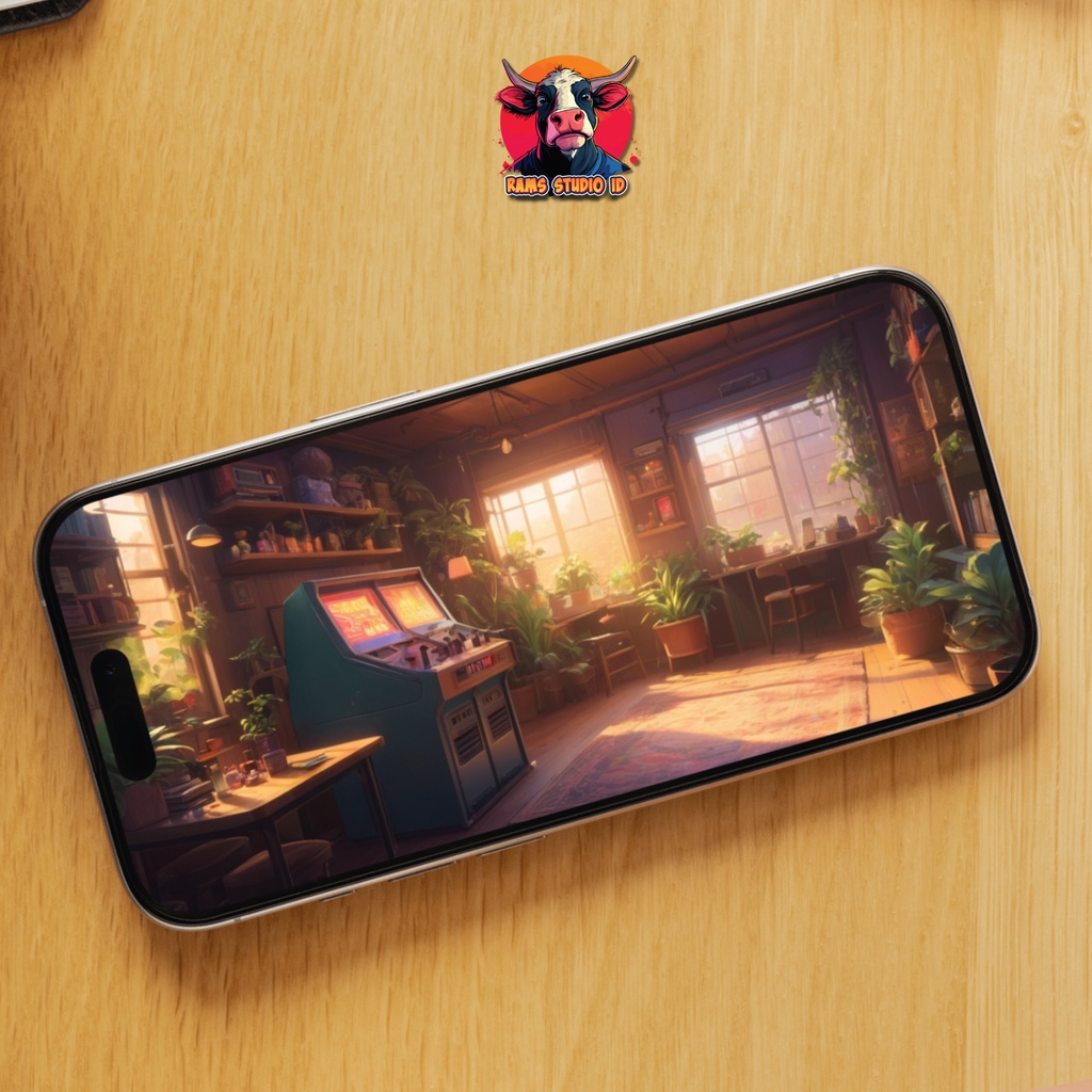 アニメーション背景|アーケード筐体のある居心地の良いレトロゲームルーム|配信者向けシームレス背景 Animated Background | Cozy Retro Gaming Room with Arcade Cabinet | Seamless Backdrop for Streamers