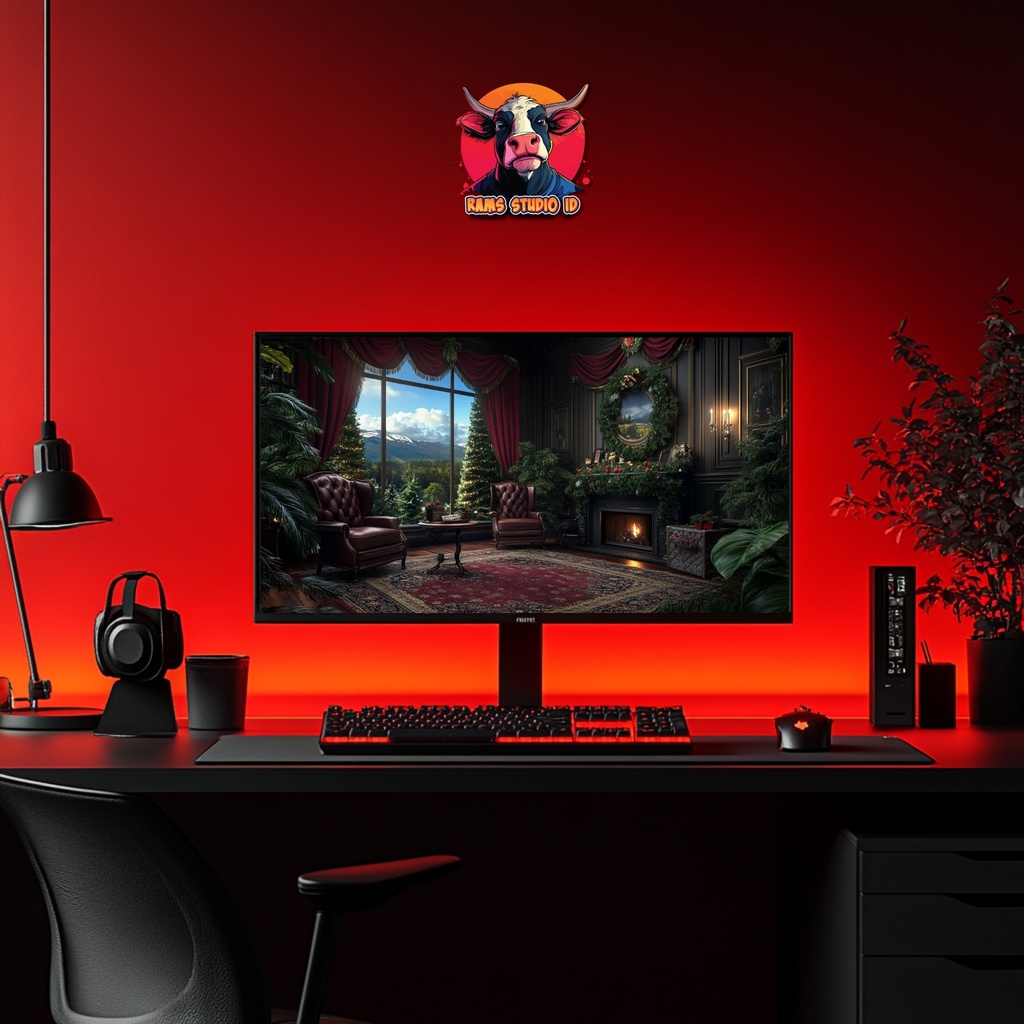 暖炉付きのヴィンテージ調で居心地の良いリビングルーム|ループ対応アニメーション背景| Animated Background of a Cozy Vintage Living Room with Fireplace – Looping Virtual Background