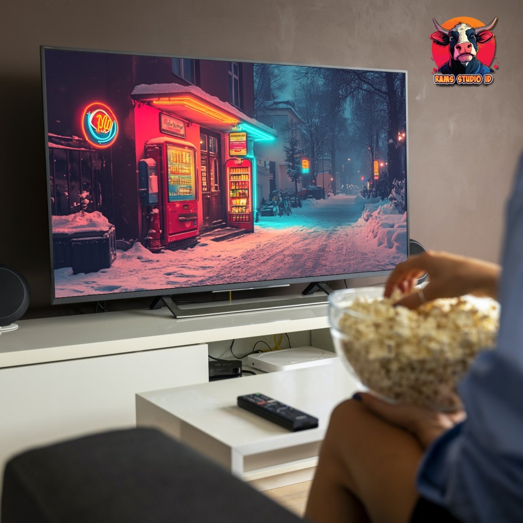 バーチャル背景|冬の街並みと商店街 ― シームレス配信背景 | Virtual Background | Street Shops in Winter – Seamless Streaming Backdrop