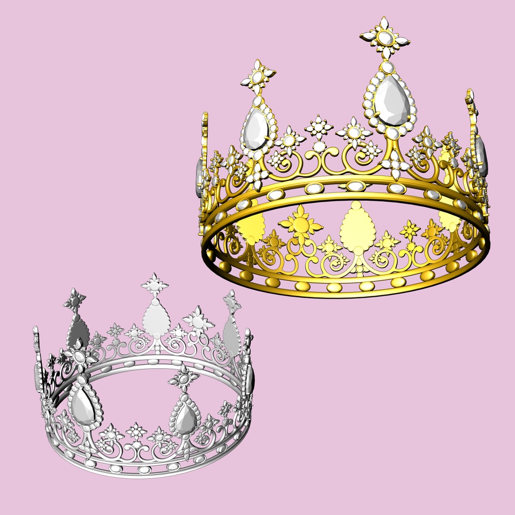 神聖なティアラ3D/tiara_B【マンガ素材】★マテリアル追加更新