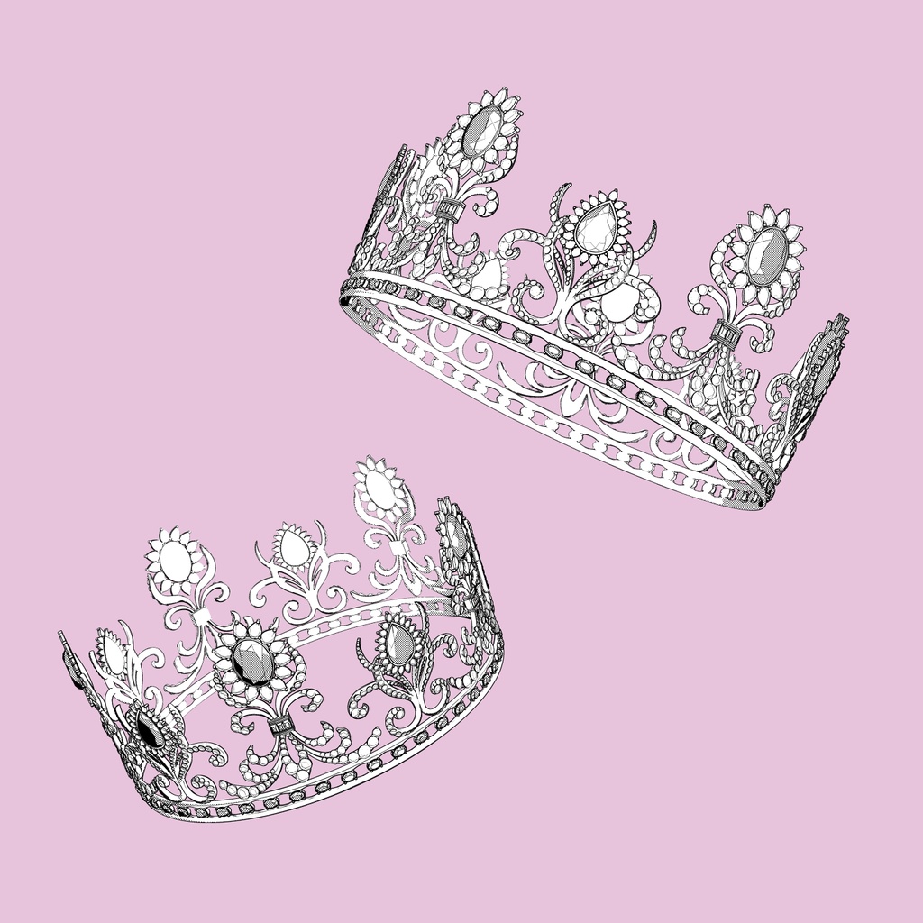 華麗なる王冠3D/Crown_B【マンガ素材】★マテリアル追加更新