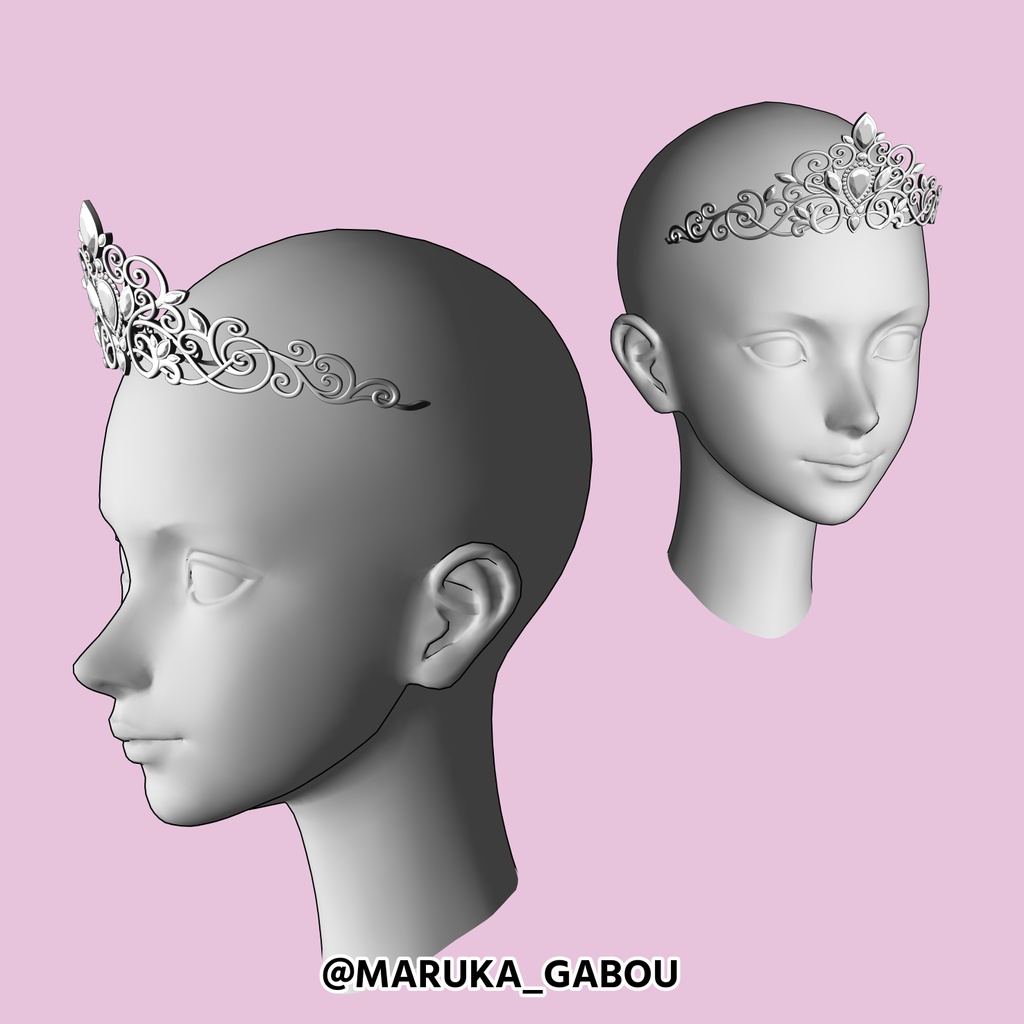 お姫さまティアラ3D/Tiara_A【マンガ素材】★マテリアル追加