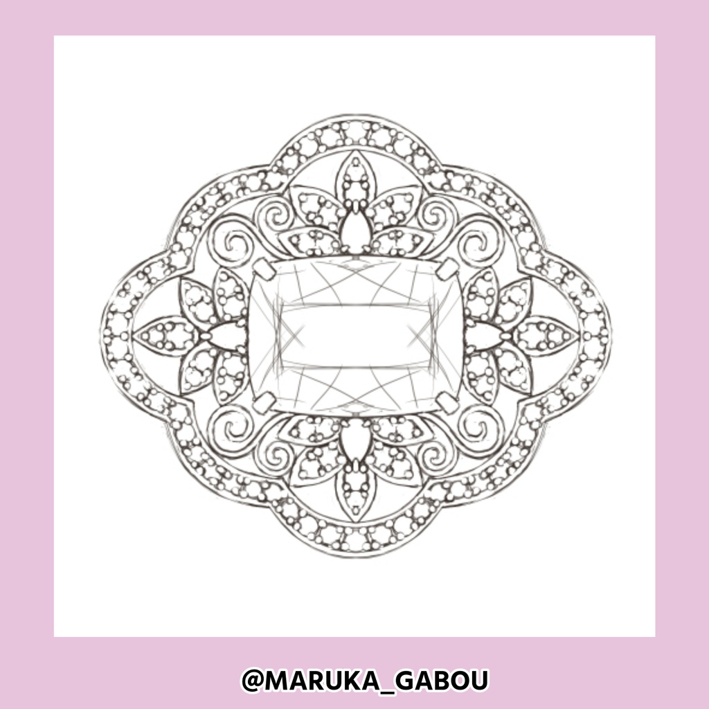 brooch_vol.1/ブローチ3点セット【マンガ素材】