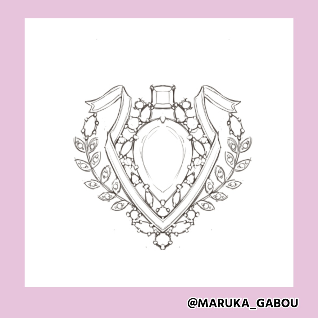 brooch_vol.1/ブローチ3点セット【マンガ素材】