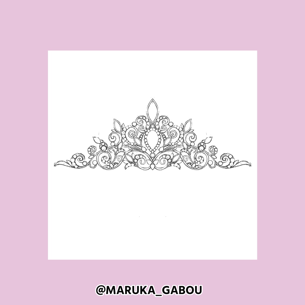 王女さまティアラ3D/Tiara_C【マンガ素材・CLIPSTUDIOPAINT用】