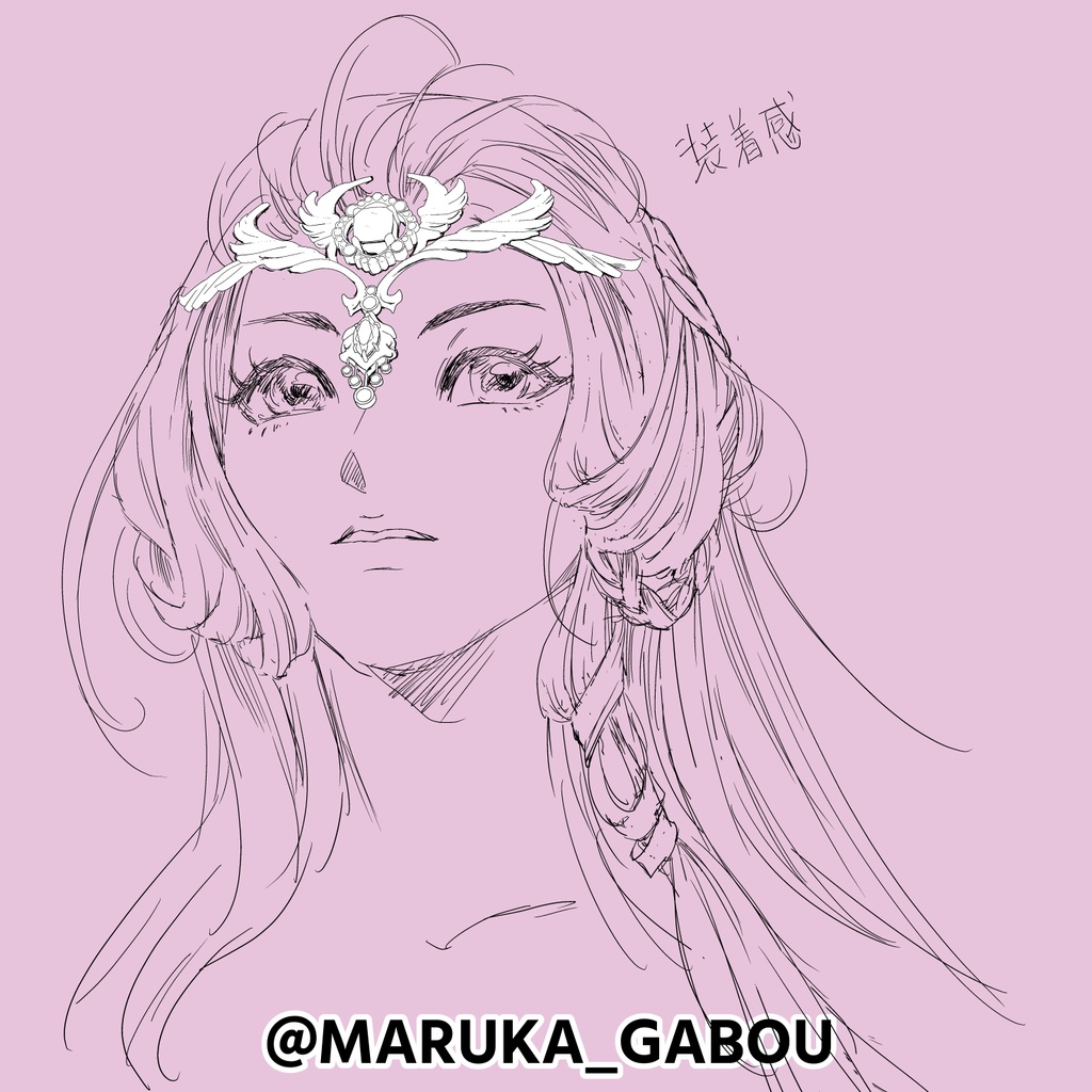 翼のティアラ3D/wing tiara_A【マンガ素材・CLIPSTUDIOPAINT用】