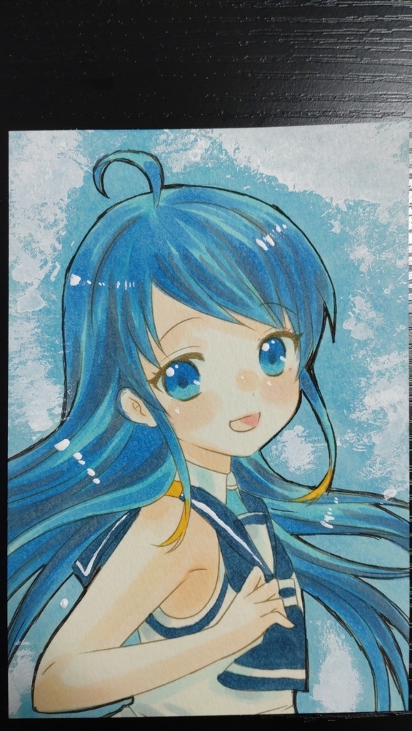艦これ/五月雨001【手描きポストカード】
