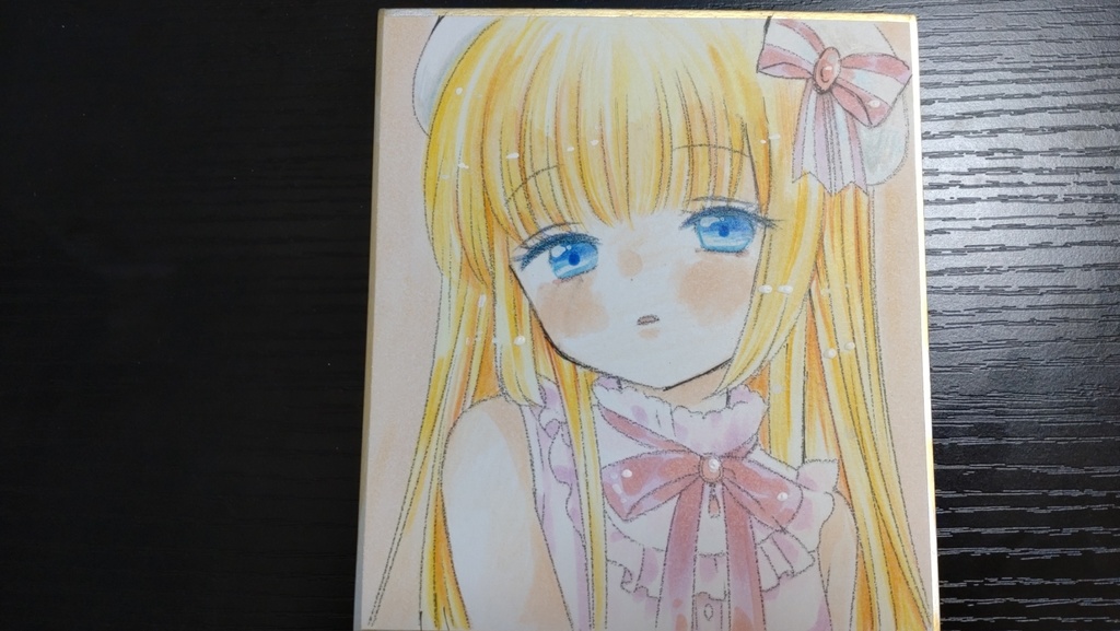 オリジナル/金髪少女【原画色紙】
