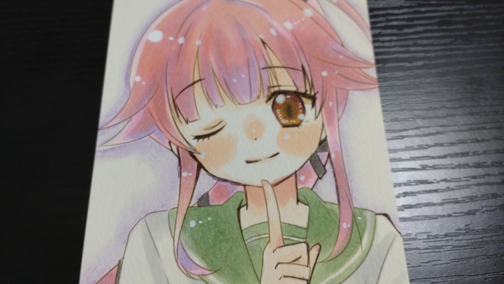 艦これ/由良001【手描きポストカード】