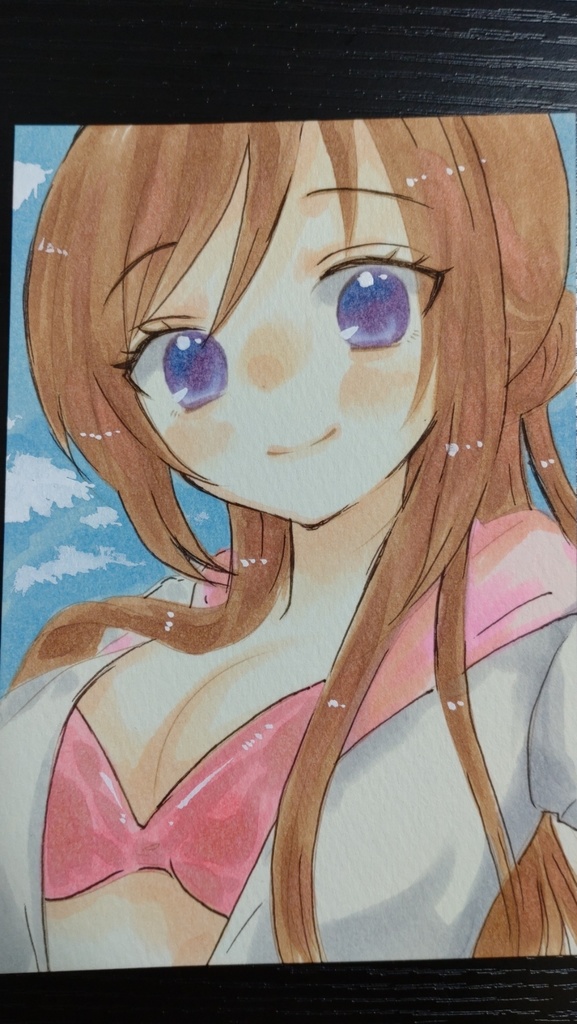 学マス/姫崎莉波002【手描きポストカード】