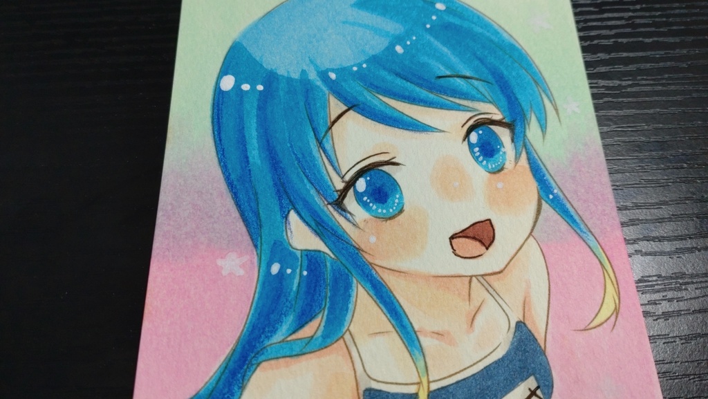 艦これ/五月雨004【手描きポストカード】