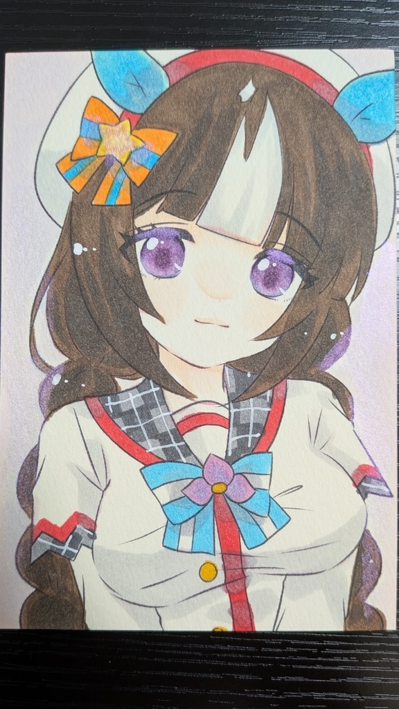ウマ娘/ホッコータルマエ001【手描きポストカード】