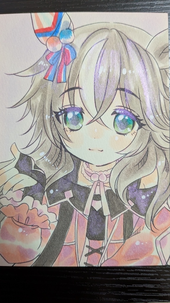 ウマ娘/ワンダーアキュート001【手描きポストカード】