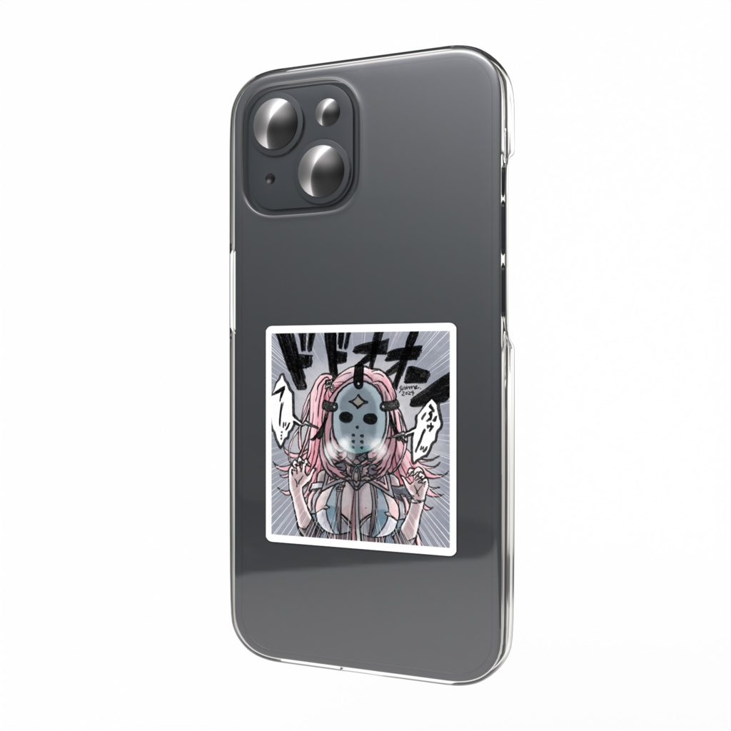 【非公式グッズ】ホッケーマスクはぐさんスマホステッカー【桃月はぐ様】