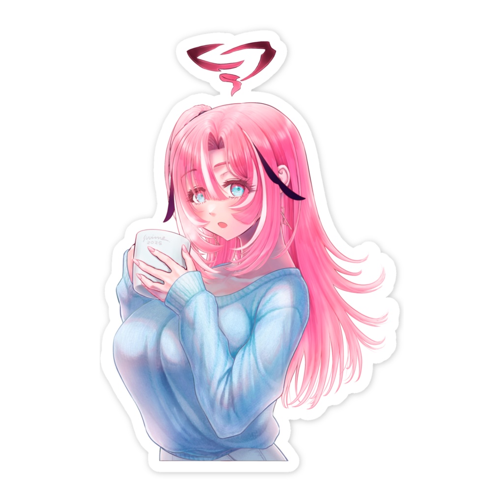 【非公式グッズ】ひとやすみはぐさんスマホステッカー【桃月はぐ様】