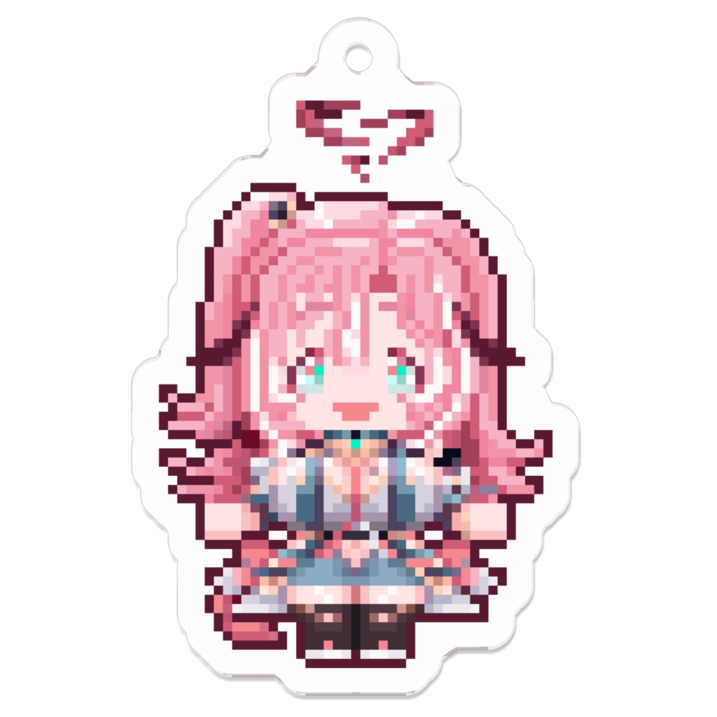 【非公式グッズ】ドット絵はぐさんアクリルキーホルダー(コーティング)【桃月はぐ様】