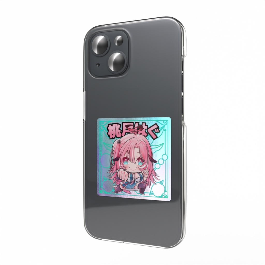 【桃月はぐ様非公式グッズ】桃月はぐオーロラスマホステッカー