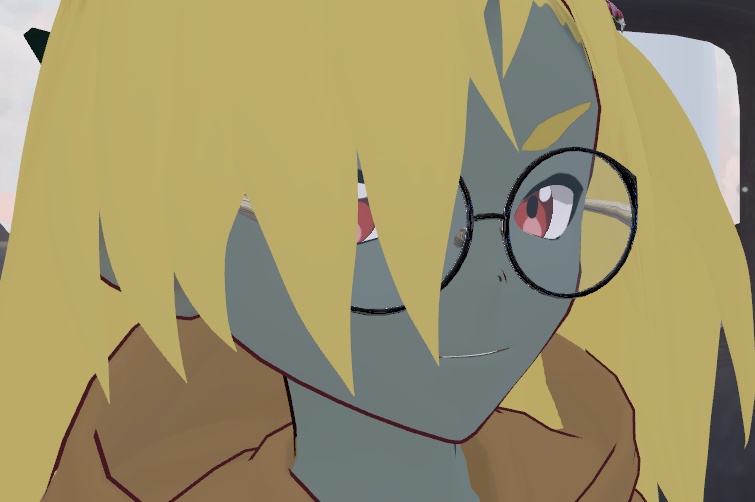 【3Dモデル】丸メガネ 木目調