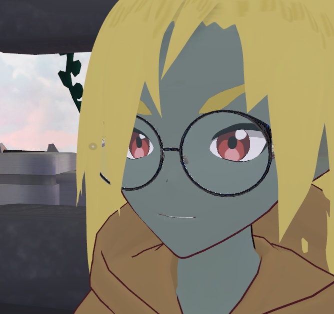 【3Dモデル】丸メガネ 木目調