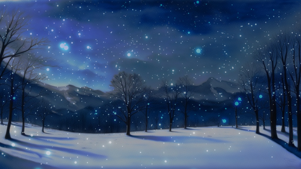 【背景ループ素材】幻想的な冬ループ素材 雪 風景 キラキラ クリスマス ゲームの背景に Vtuberさんの配信背景に 雪 冬 【背景動画】
