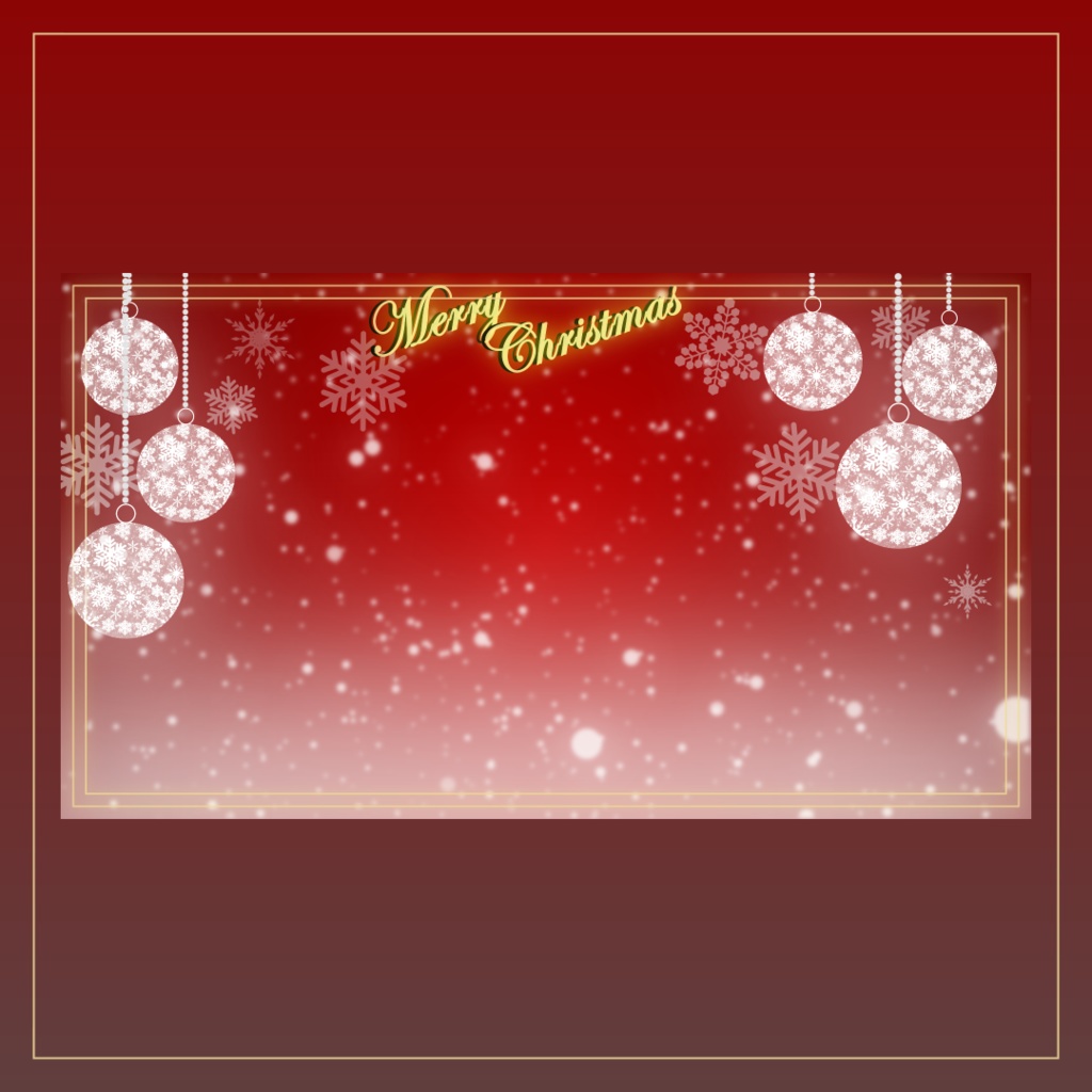 【雑談配信画面!】クリスマスの配信画面 【Vtuber向け】