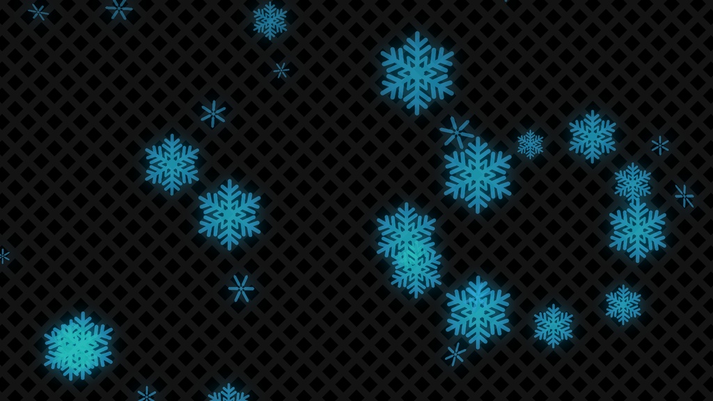 【背景透過ループ素材】雪の結晶エフェクト 3色セット 白 水色 灰色【配信者向け】