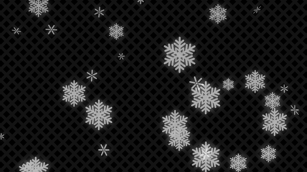 【背景透過ループ素材】雪の結晶エフェクト 3色セット 白 水色 灰色【配信者向け】