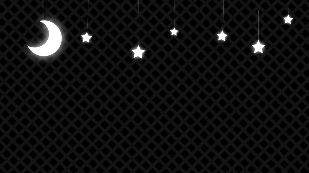【夜活用】【背景透過ループ素材】ゆらゆら動く月と星 夜活配信用 金色 白色 緑色 水色 【配信者向け】