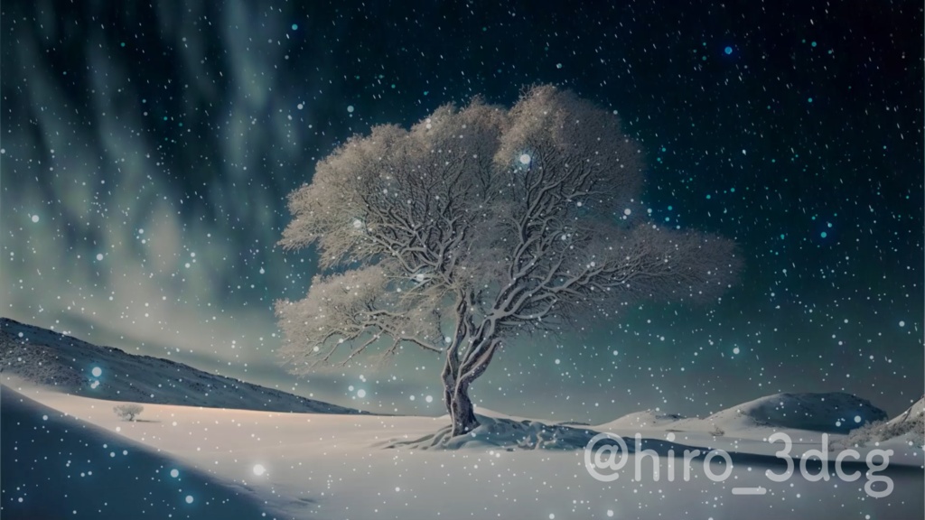 【背景ループ素材】幻想的な冬ループ素材 クリスマス Vtuberさんの配信背景に 動く背景 雪 冬景色 雪景色 白夜 落ち着く snow winter【背景動画】