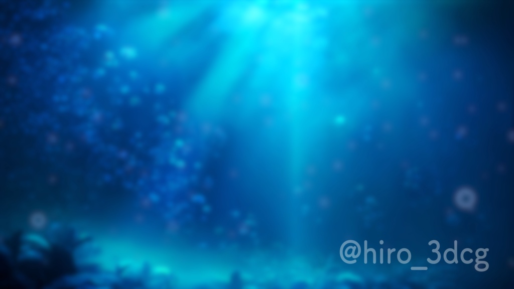 【動く!配信画面セット】海底に差し込む光 深海 海 歌枠配信 雑談配信 風景 Vtuberさんの配信背景に サンゴ 水 自然 アクアリウム 【背景動画】