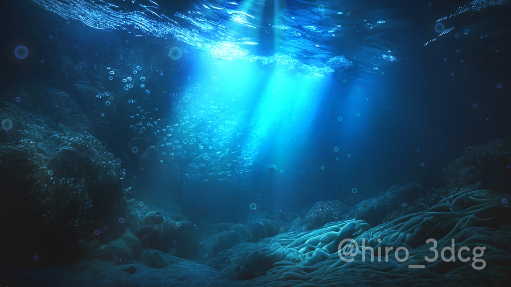 【動く!配信画面セット】光が差し込むサンゴ礁の海底 深海 海 歌枠配信 雑談配信 風景 Vtuberさんの配信背景に サンゴ 水 自然 アクアリウム 廃墟 【背景動画】