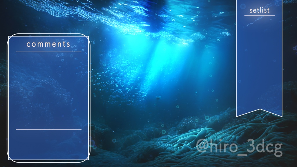 【動く!配信画面セット】光が差し込むサンゴ礁の海底 深海 海 歌枠配信 雑談配信 風景 Vtuberさんの配信背景に サンゴ 水 自然 アクアリウム 廃墟 【背景動画】