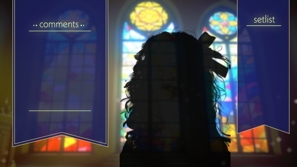 【動く!朝活配信画面セット】光が差し込むステンドグラス 歌枠用 雑談用 待機画面 vtuberさん向け