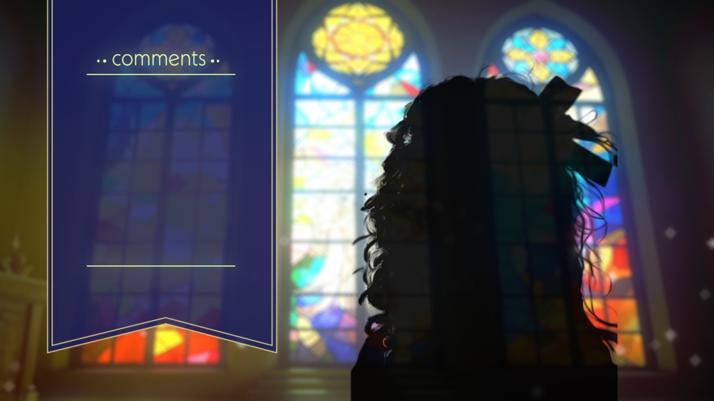 【動く!朝活配信画面セット】光が差し込むステンドグラス 歌枠用 雑談用 待機画面 vtuberさん向け