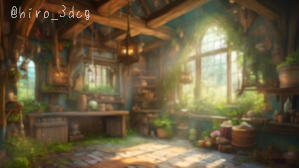 【動く!配信背景と待機画面セット】陽気な森の作業部屋 歌枠 雑談配信 夏 春 蝶々 研究部屋 魔女 魔法 ファンタジー 落ち着く Vtuberさんの配信背景に 【背景ループ素材】