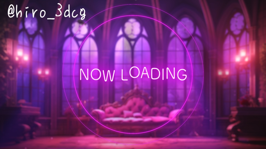 【動く!配信背景と待機画面セット】月明りが差し込む魔王城 配信部屋 歌枠 雑談配信 夜活 ハロウィン ファンタジー 落ち着く Vtuberさんの配信背景に 【背景ループ素材】