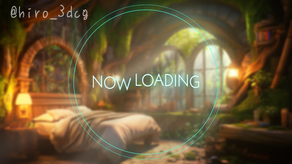 【動く!配信背景と待機画面セット】静かな森の家 エルフの森 配信部屋 歌枠 雑談配信 寝室 ファンタジー 落ち着く Vtuberさんの配信背景に 【背景ループ素材】