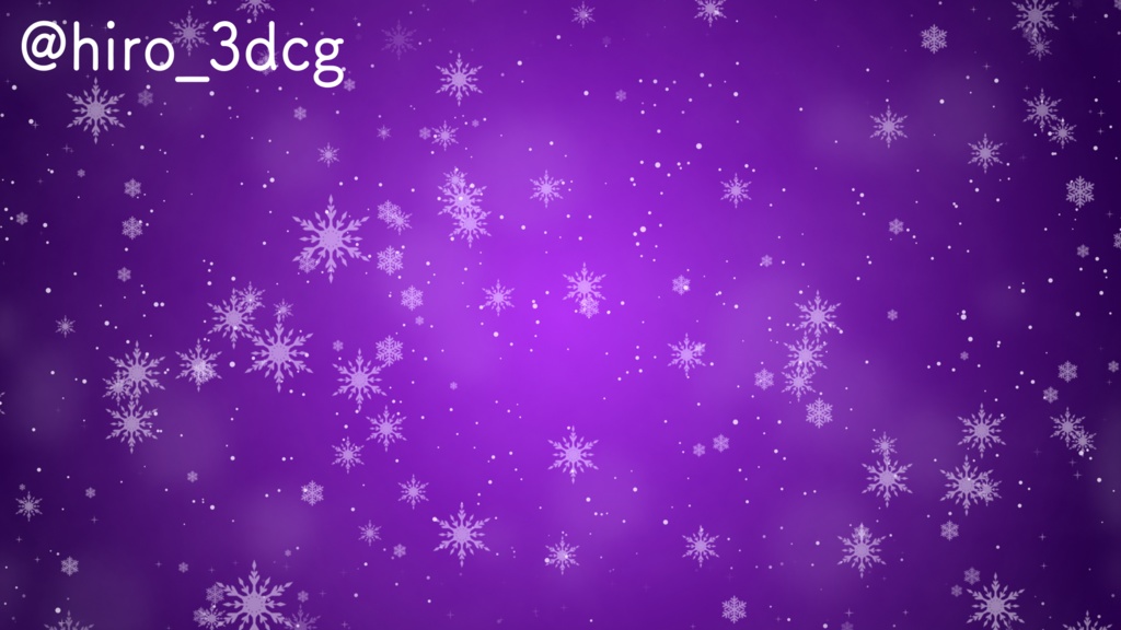 【動く!配信ループ背景セット】静寂の雪片(紫) 雪の結晶 歌枠 夜活 落ち着く Vtuberさんの配信背景に 【背景ループ素材】