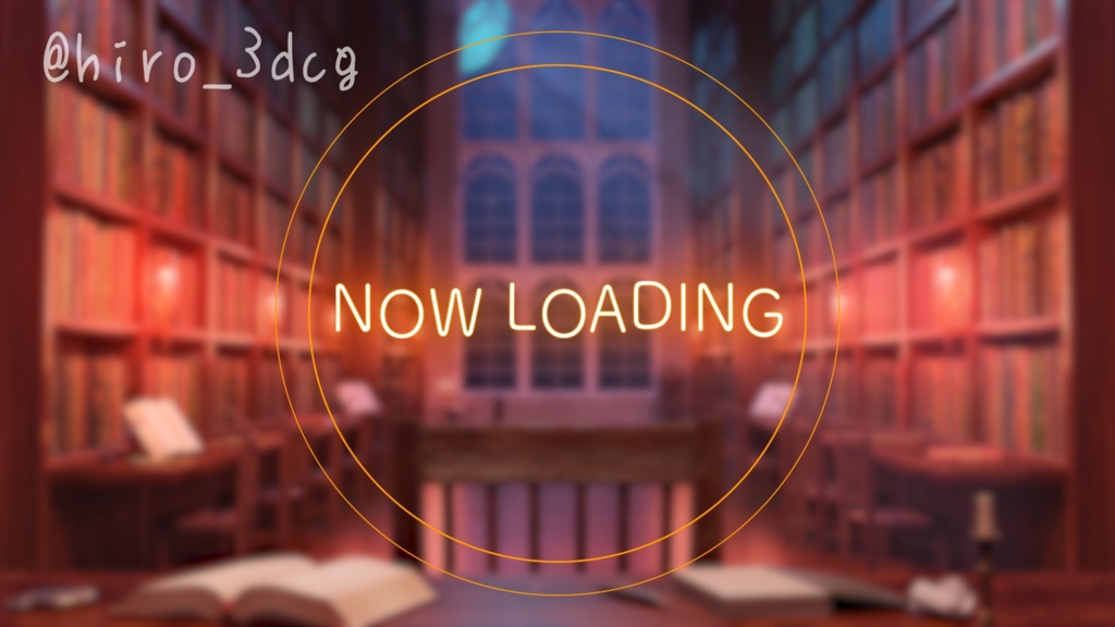 【動く!配信背景ループ】月明りが差し込む魔法図書館 研究部屋 図書室 ファンタジー 夜活 雑談配信 歌枠配信 Vtuberさんの配信背景に 窓 本棚 部屋 動く背景【配信部屋】