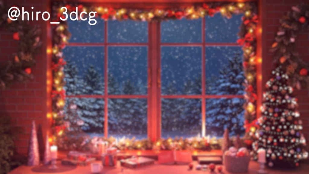 【動く!クリスマス配信画面セット】窓から眺めるクリスマスの雪 クリスマスツリー 窓から眺める雪 歌枠 雑談配信 Vtuberさんの配信背景に バレンタイン 部屋 冬【配信部屋】