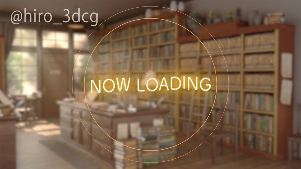 【動く配信背景セット!】昼下がりの古書堂|雑談・歌枠にピッタリ!Vtuber用配信部屋 ファンタジー 図書館