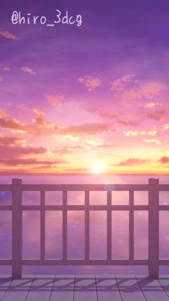 【動く!縦型配信背景】茜に染まる夕焼けの海|雑談・歌枠にピッタリ! Vtuber用配信部屋 ビーチ 夕日 幻想的