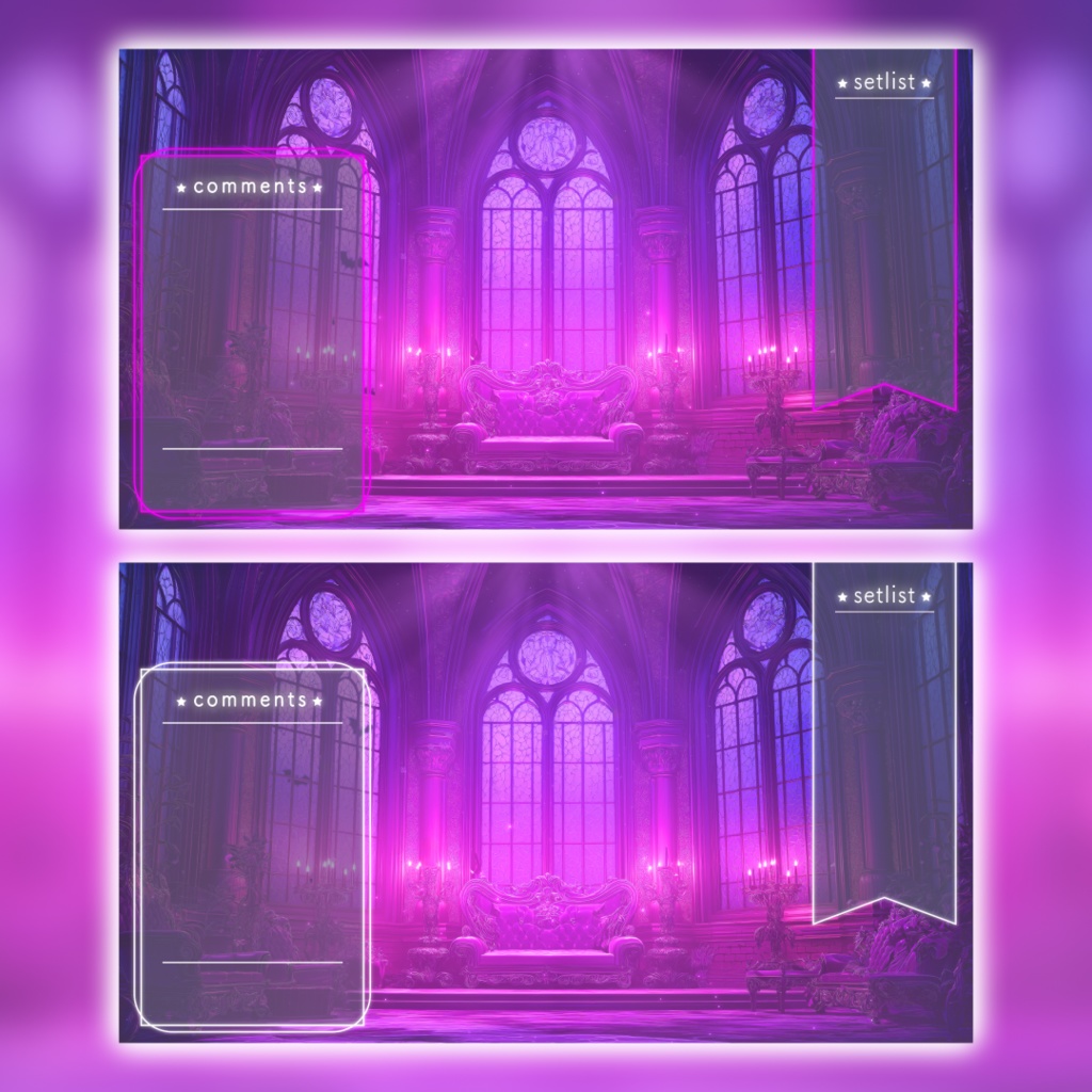 【動く!配信画面と待機画面セット】魔王城の玉座 月明かり 歌枠 雑談配信 夜活 ハロウィン ファンタジー 落ち着く Vtuberさんの配信背景に【背景ループ素材】