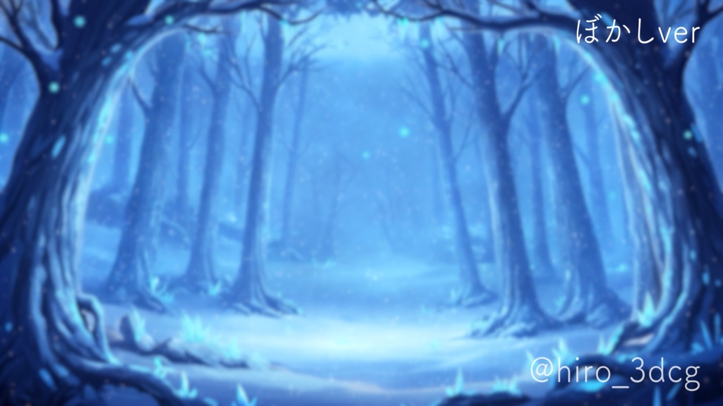 【動く背景】雪が降る氷の森|VTuber配信背景&待機画面セット|ループ動画素材