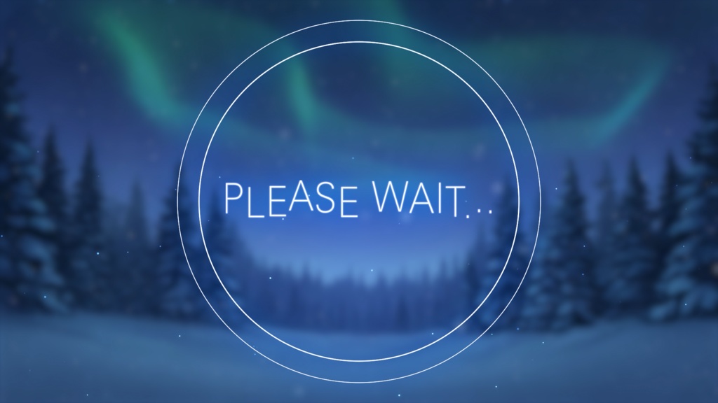 【動く背景】星空とオーロラが輝く冬の森セット【配信画面/VTuber素材/待機画面】