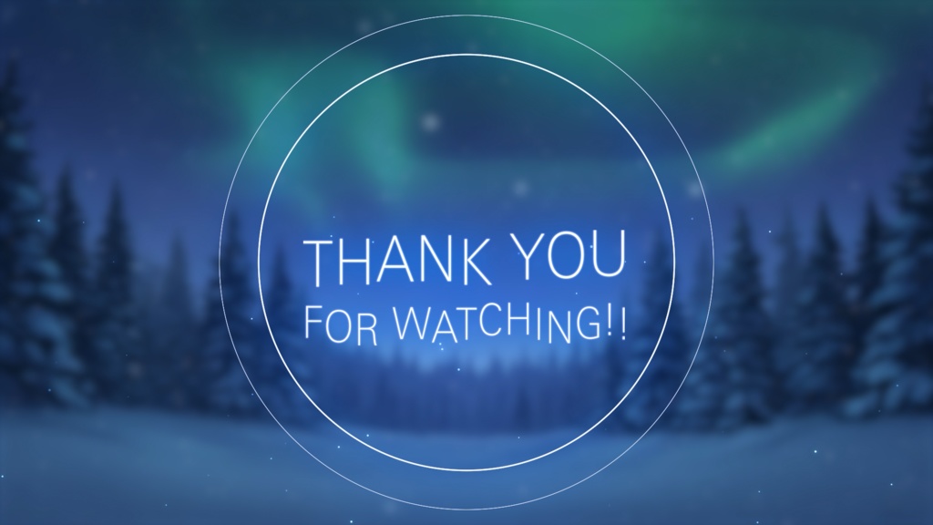 【動く背景】星空とオーロラが輝く冬の森セット【配信画面/VTuber素材/待機画面】