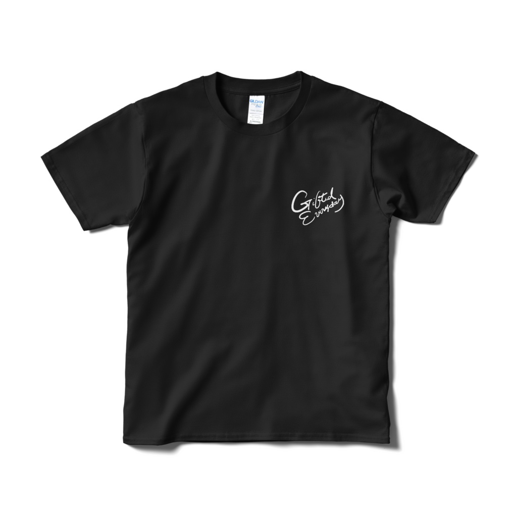 バックプリント2種類メッシュBull胸に小型Bullと胸GEロゴ入り黒Tシャツ