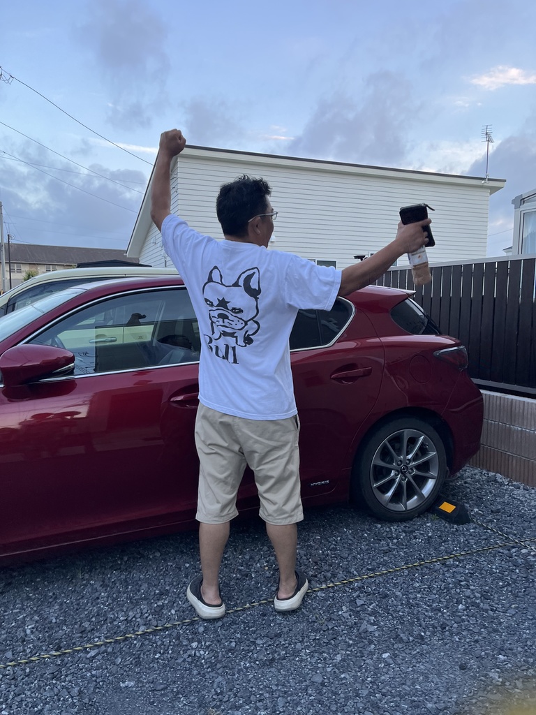 バックプリント2種類メッシュBull胸に小型Bullと胸GEロゴ入り黒Tシャツ