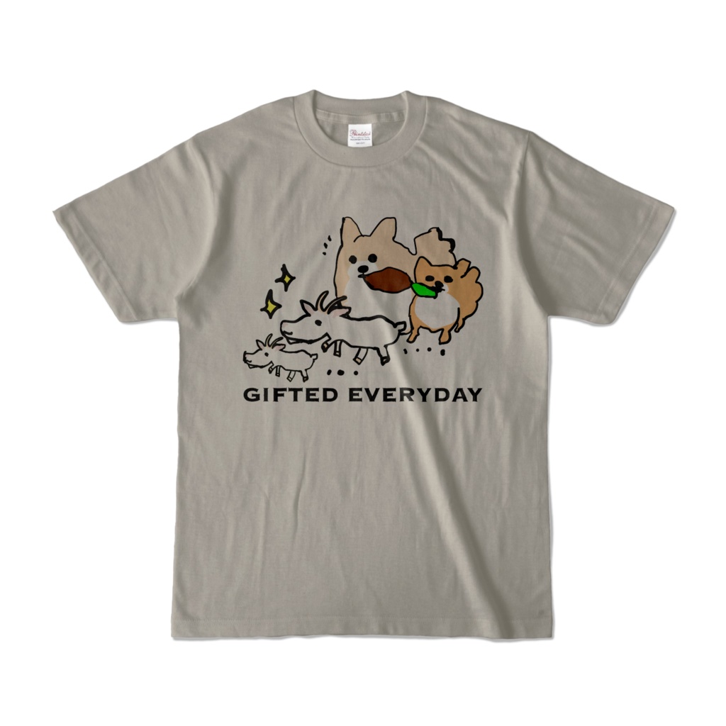 ヤギさんとポメラニアンとポメチワ犬Tシャツ