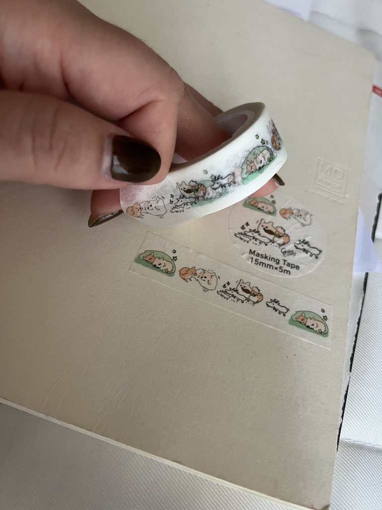 ヤギさんと仲良しポメラニアンとポメチワ犬マスキングテープ15mm